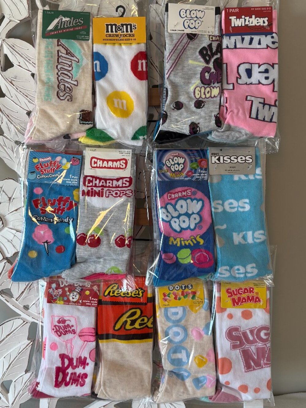 NWT - Novelty Candy Crew Socks - Set of 4